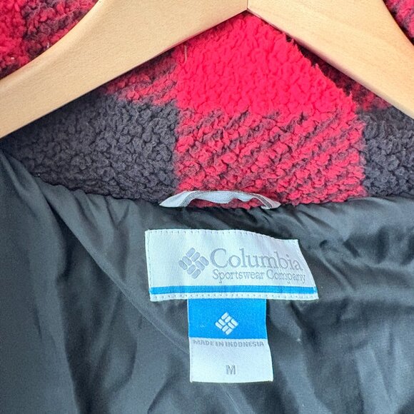 Columbia Leadbetter Point Sherpa Hybrid Cropped Puffer Jacket Coat Medium - Picture 8 of 9